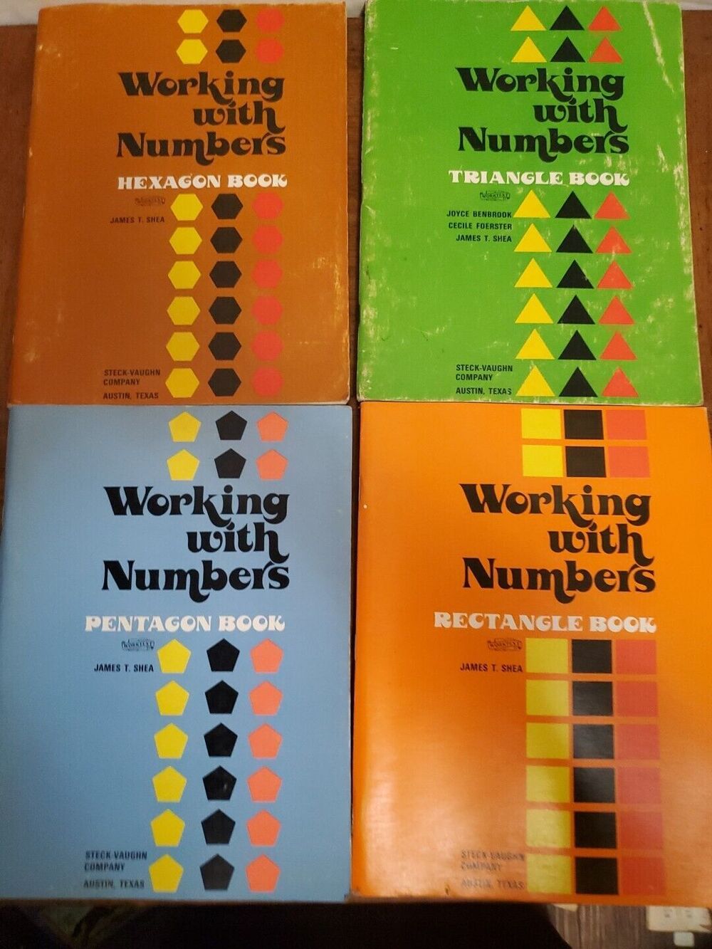 Working With Numbers Math Workbooks Rectangle Pentagon Hexagon Shea 1973 Vtg